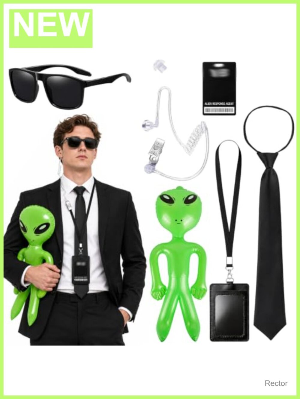 Men in Black Costume Accessory Set for Halloween Cosplay Parties